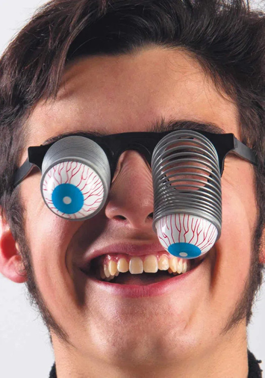 ابزار شوخی مدل عینک چشم فنری جنس خوب