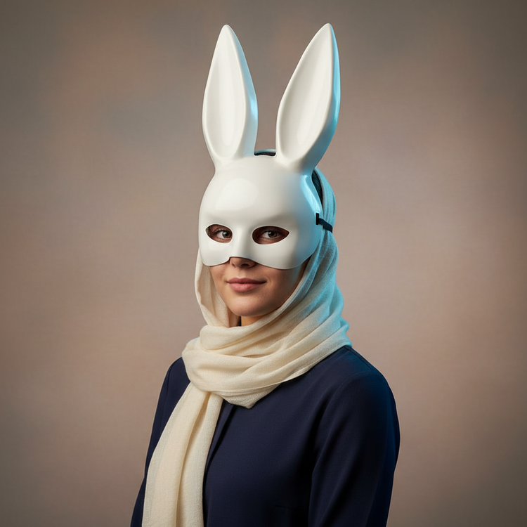 ماسک خرگوش جنس درجه یک پلی بوی